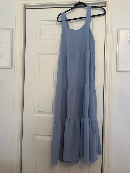 Black Bow Dresses & Skirts - Light Blue Tiered Maxi Dress - Women